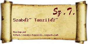 Szabó Tasziló névjegykártya